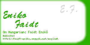 eniko faidt business card